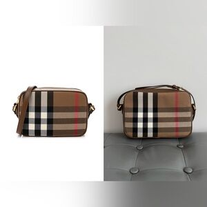 Burberry Vintage Check Camera Shoulder Bag